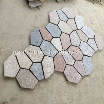 5 混色 碎拼石材 乱片乱拼石材 冰裂纹加工 &amp;#160;