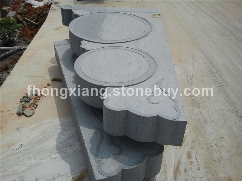 福建芝麻黑G654-深灰麻石材异形加工