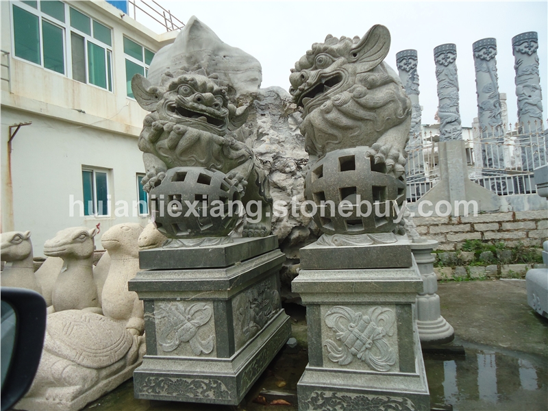工藝品雕刻石獅子 石雕北京獅  獻(xiàn)錢獅