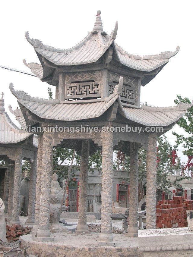青石凉亭.青石凉亭价格.青石亭子的图片 凉亭摆件 个性欧式亭子 石雕