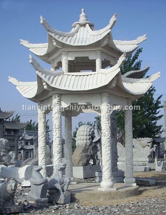 石雕凉亭子 欧式石亭子 休息园林亭子 个性简易亭子