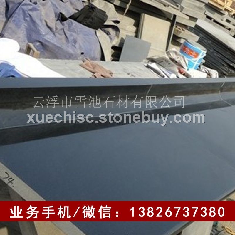 灵寿雪池石材厂加工定制各种山西黑墓碑石料 山西黑薄板 洗手台 成品板