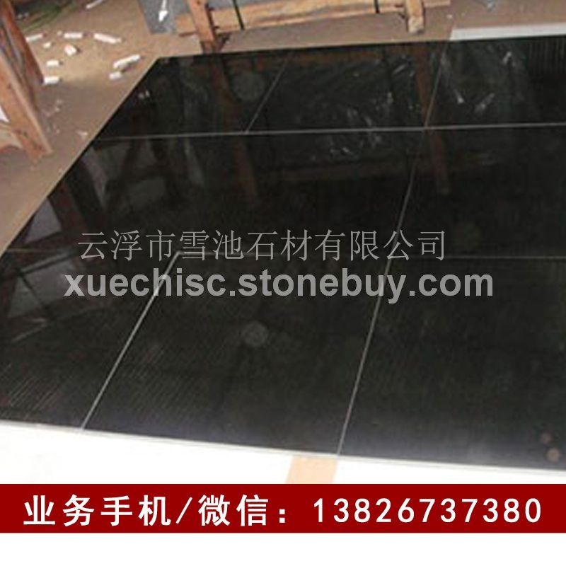 山西黑光面花岗岩黑色外墙园林地铺黑色石材批发