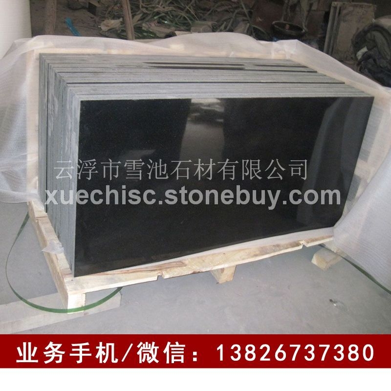 高档室内外装修黑色花岗岩工程板材 山西黑