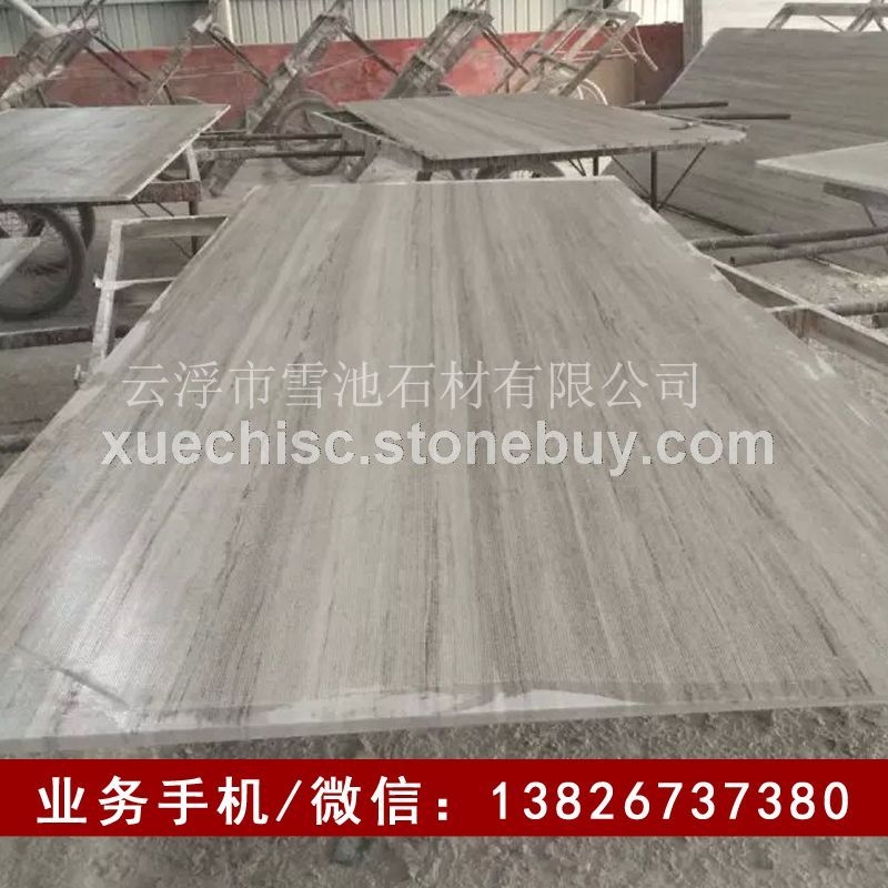厂家生产 白色木纹国产大理石批发 台面专用大理石