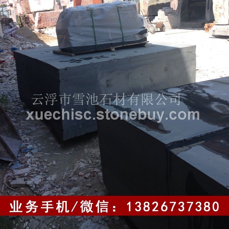 天然材质 装饰石材 中国黑花岗岩楼梯踏板、山西黑工程板、黑色花岗岩