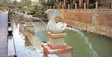 石雕噴泉 大理石