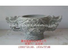 龍頭香爐 青石