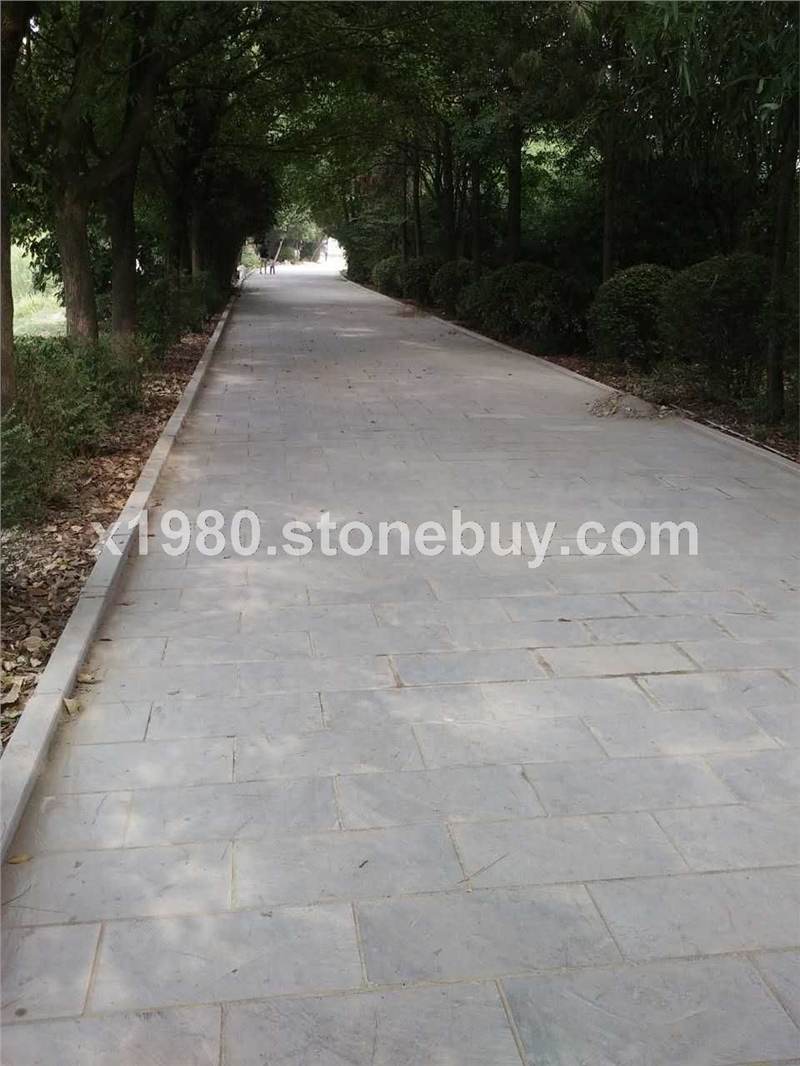 青石板铺装效果