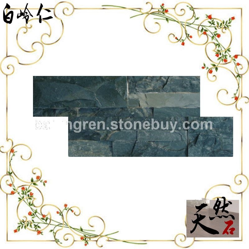 天然板巖海洋綠z形平板文化石廠家直銷優(yōu)惠