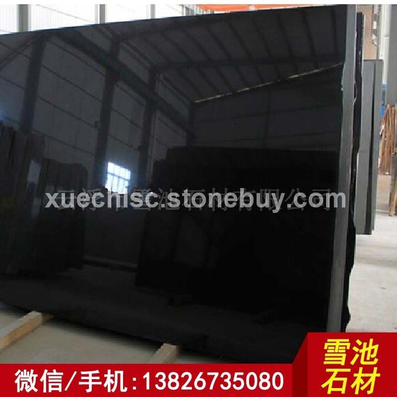雪池石材长期供应帝王黑板材 台面板规格板