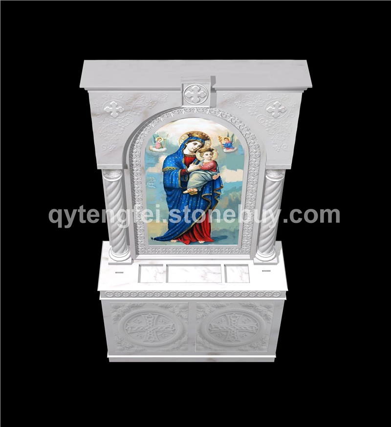 天主教堂祭台，洗礼台，读经台，圣像壁 036