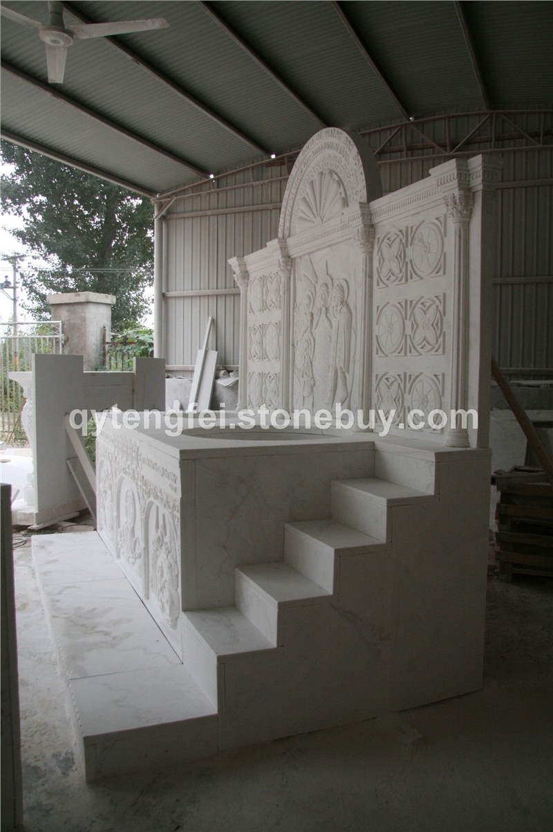 天主教堂祭台，洗礼台，读经台，圣像壁 012