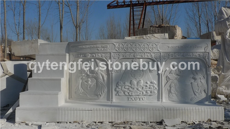 天主教堂祭台，洗礼台，读经台，圣像壁 004