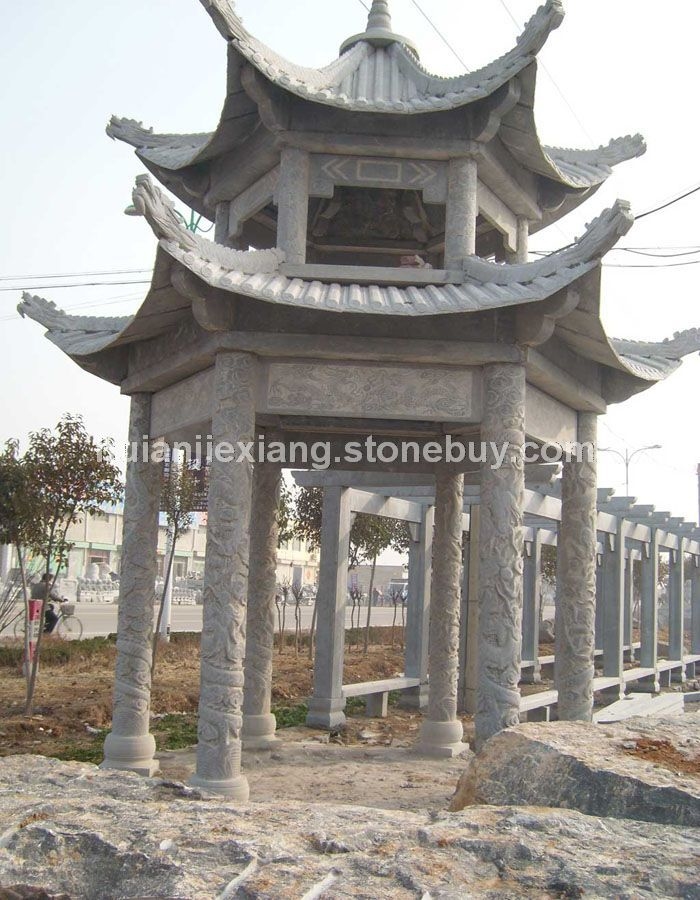 双层亭 三层石亭 迎客亭亭子 庭院凉亭 天台石亭
