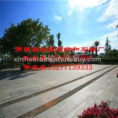 芝麻灰广场石材烧面