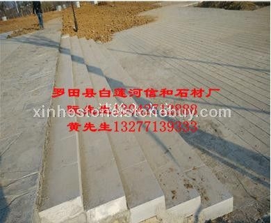 芝麻灰烧面台阶铺地实景