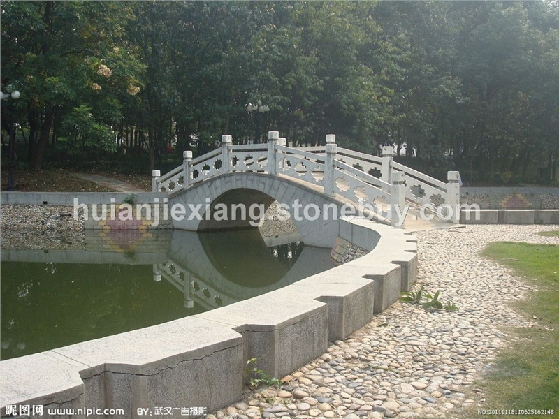 石桥 园林石工艺 景观桥 石雕垃圾箱