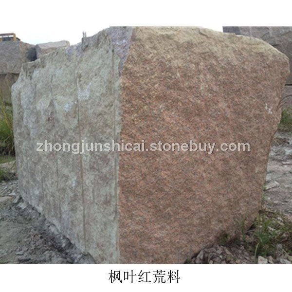 G562枫叶红岑溪红荒料