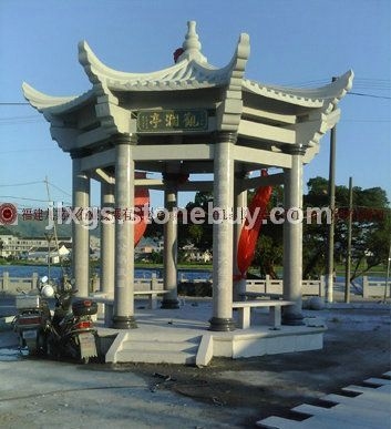 石雕凉亭 遮阳石亭子 休息防晒石亭子