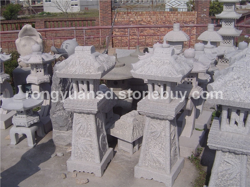 供應(yīng)惠安石燈籠 古建石燈造景 寺廟石燈擺件