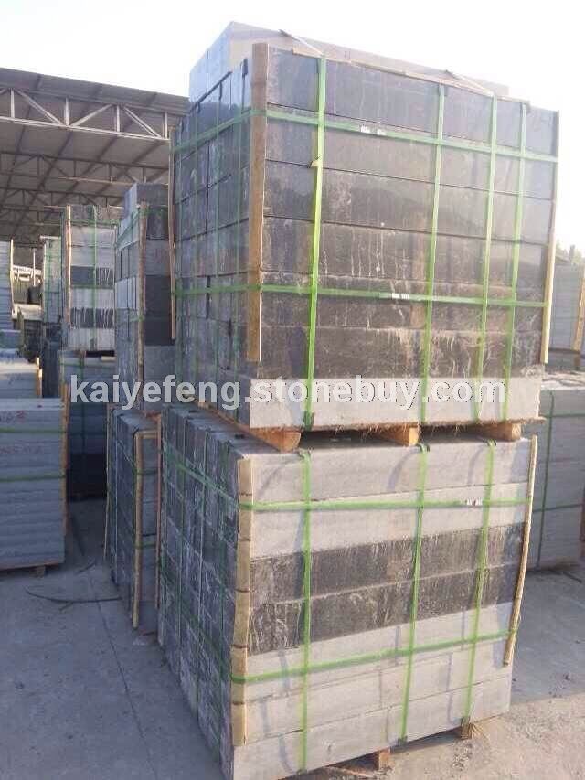 G654芝麻黑光面墓碑石