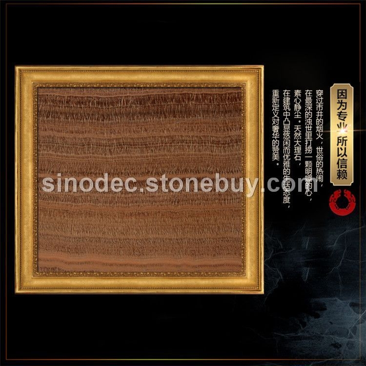 黄木纹大理石背景墙 天然大理石木纹黄 对纹大理石拼图定做