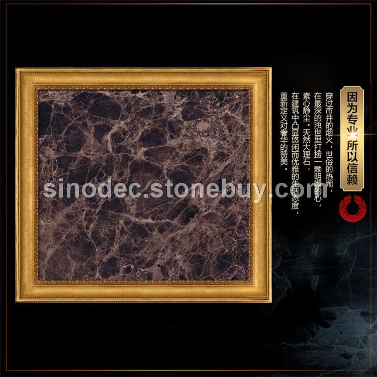 西班牙进口深啡网电梯门套线条 咖啡色大理石深金峰石材 深咖网