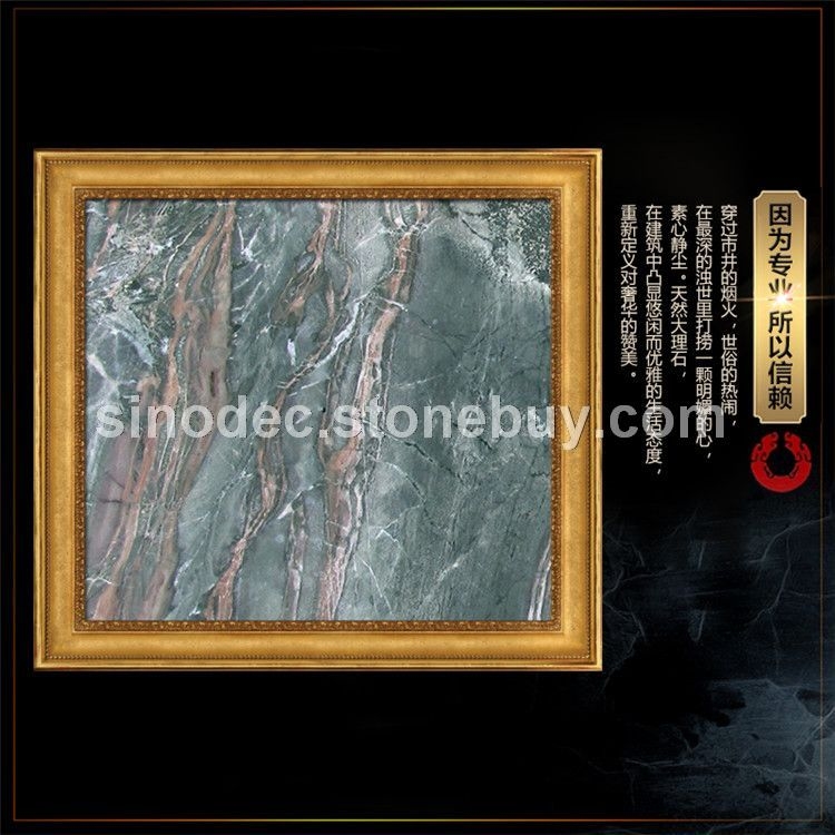 九龙壁独特绿色大理石 KTV高档会所特色天然大理石装饰材料