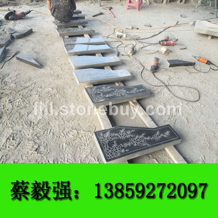 G654 童子黑 墓碑主碑 雕刻加工