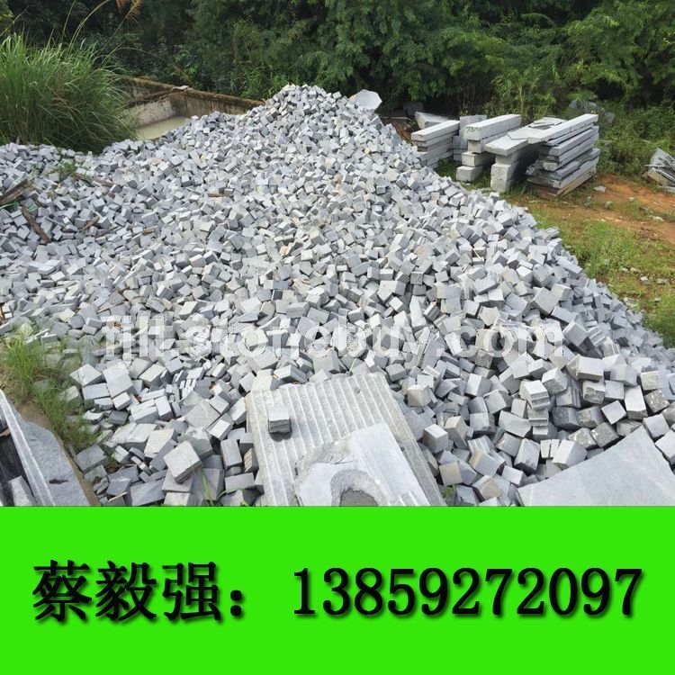 G654 黑色花岗岩石材 小方块