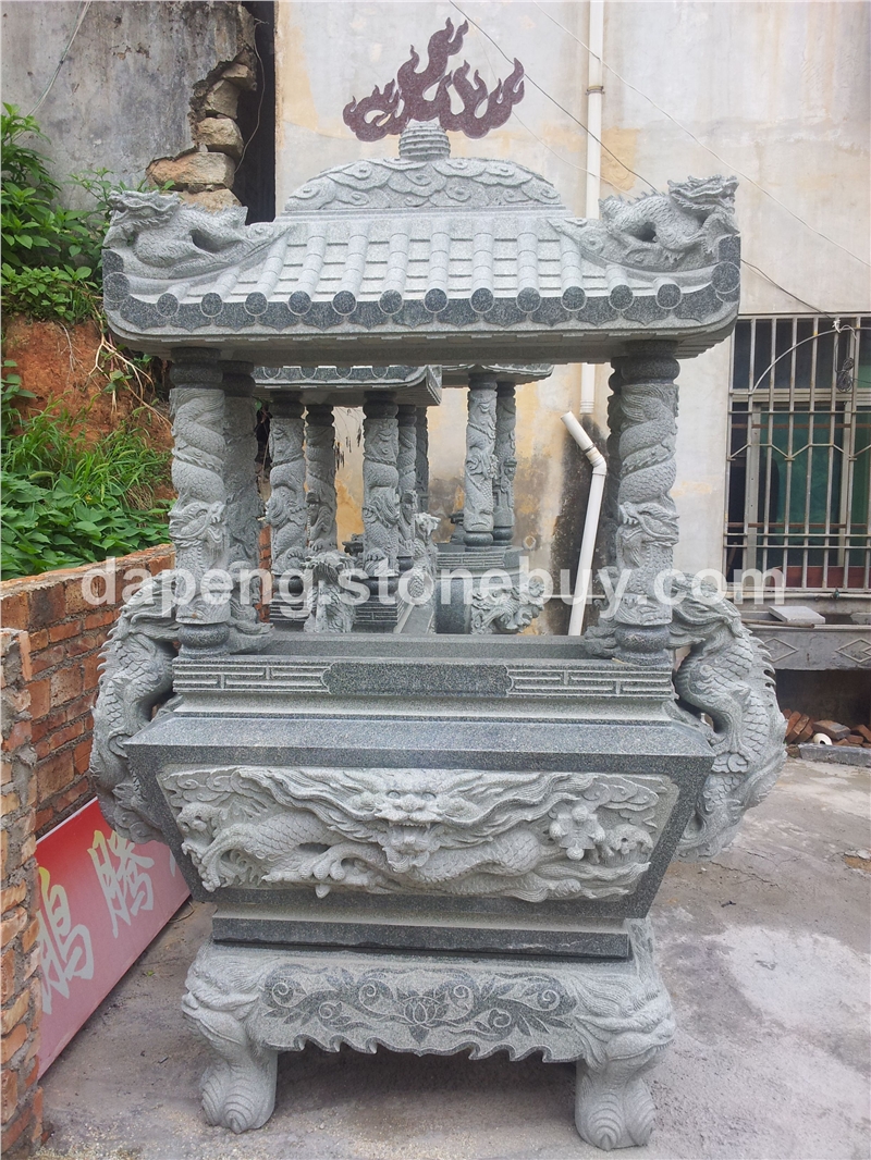 惠安石雕厂家供应石头香炉 宗教寺庙石雕香炉
