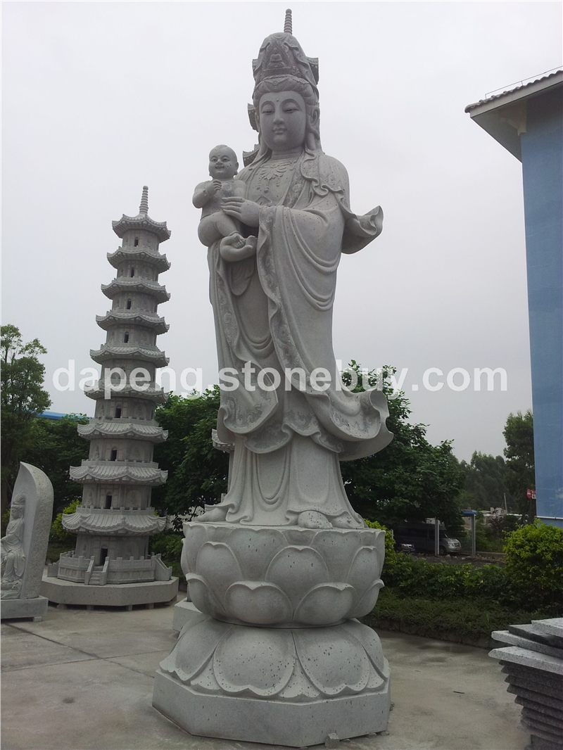 福建惠安石雕佛像 石雕送子觀音