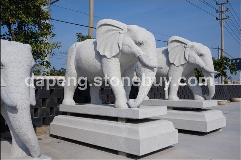 惠安石材廠 花崗巖石雕大象批發(fā)價(jià) 動(dòng)物石雕