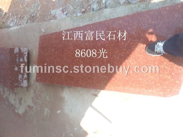 批发江西花岗石映山红富贵红四季红代代红花岗石荒料火烧板荔枝板