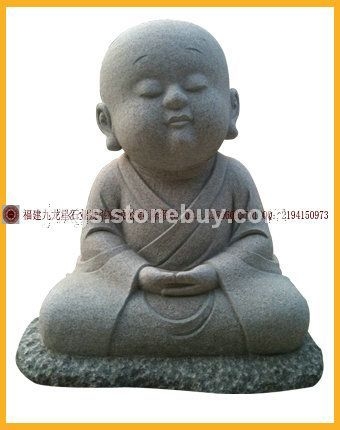 石雕小沙泥 打坐小沙泥雕像 可爱的小沙泥