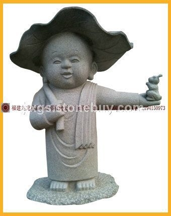 石雕小沙泥 寺庙景观人物雕像 小沙泥摆件