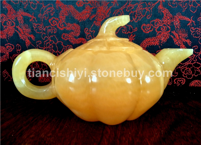 米黃玉茶壺