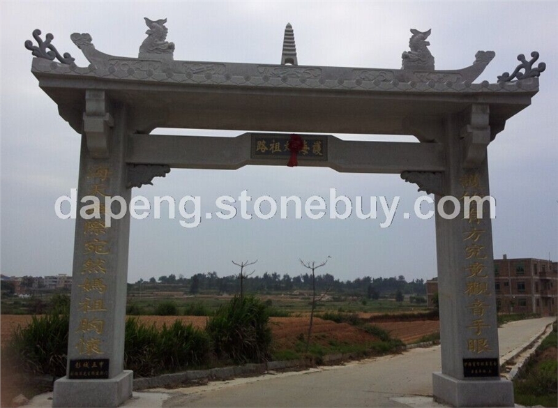 大型景區(qū)山門牌坊 仿古雕刻牌坊 多重工藝建筑雕刻