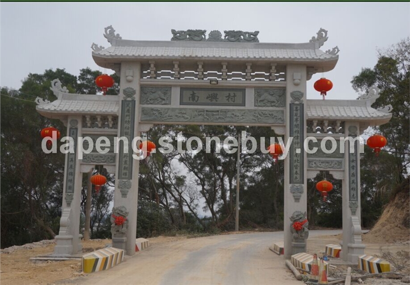 福建惠安石雕 供應(yīng)花崗巖牌坊 寺廟景區(qū)山門石雕工藝