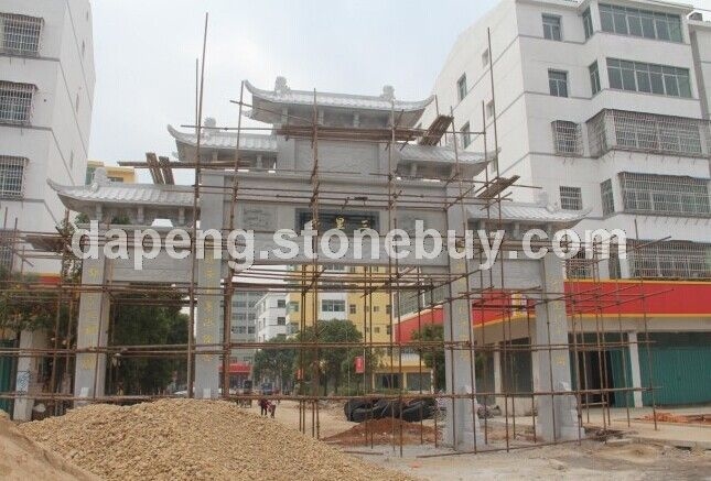 手工雕刻 寺廟山門 園林古建青石牌樓 石雕仿古牌