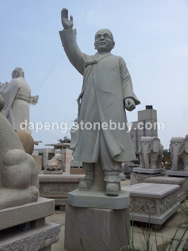 古代人物石雕 历史伟人全身像雕刻 惠安石雕厂家