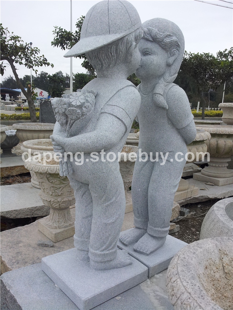 来图加工制作 花岗岩石雕人物 景观人物雕刻摆件