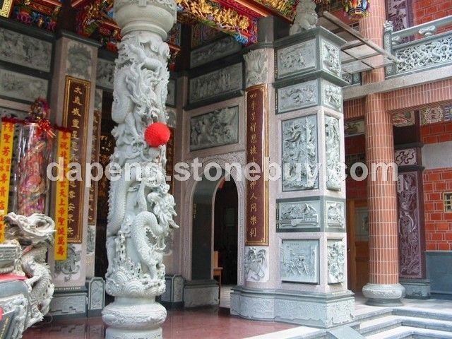 专业生产青石龙柱 华表盘龙柱 惠安石龙柱生产厂家
