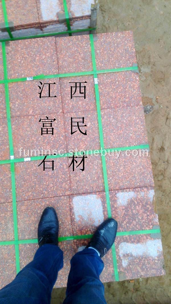 水头花岗石批发江西映山红富贵红代代红四季红荔枝板火烧板光板工程板石材