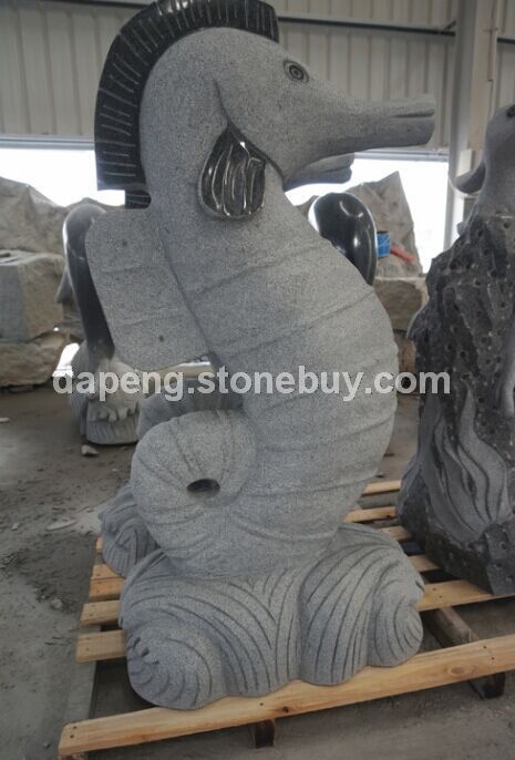 石雕海马 精致工艺 动物石雕厂家直销