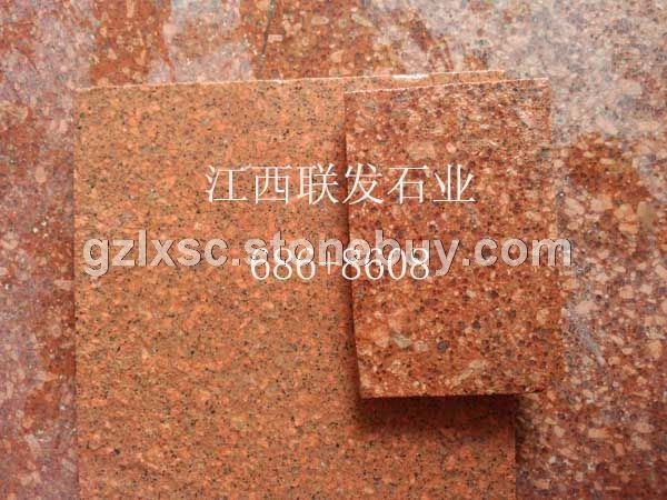 江西花岗石资溪石材8601富贵红光泽红代代红映山红光板石材批发