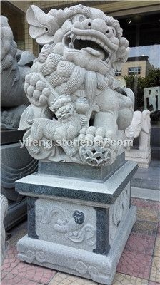 青石石雕狮子 青斗石石狮 福建惠安石雕狮子批发