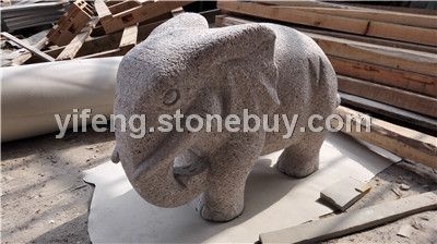 出口歐洲石雕大象 藝峰石雕工廠20年專業(yè)出口石雕