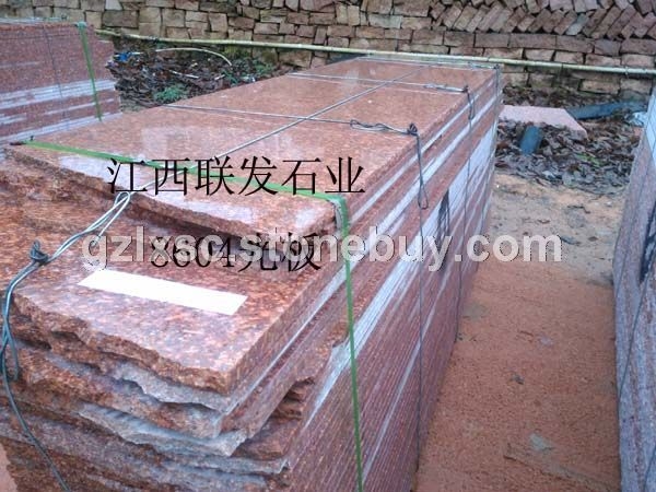 水头石材批发映山红富贵红代代红仙人红江西红贵妃红火烧板荔枝板荒料石材
